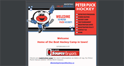 Desktop Screenshot of peterpuckhockey.ca
